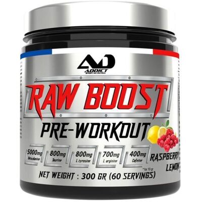 Addict Sport Nutrition Raw boost - Unisex Pré-entraînement - Publicité Addict Sport Nutrition Raw boost - Unisex Pré-entraînement - Publicité