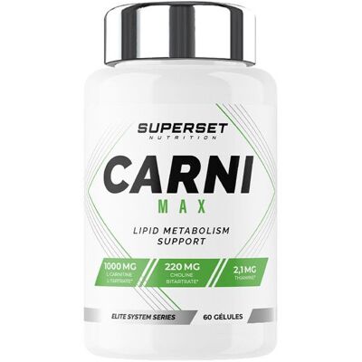 L-Carnitine - Superset Nutrition - CARNI MAX (60 caps) - Publicité L-Carnitine - Superset Nutrition - CARNI MAX (60 caps) - Publicité