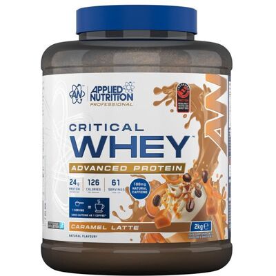 Whey concentrée Applied Nutrition - Critical Whey - Caramel Latte 2000g - Publicité Whey concentrée Applied Nutrition - Critical Whey - Caramel Latte 2000g - Publicité