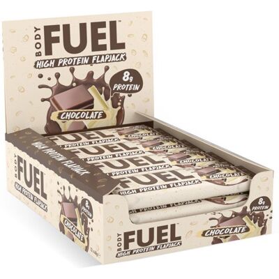 Barres énergétiques Applied Nutrition - Bodyfuel High Protein Flapjack - Chocolate Boite de 12 - Publicité Barres énergétiques Applied Nutrition - Bodyfuel High Protein Flapjack - Chocolate Boite de 12 - Publicité