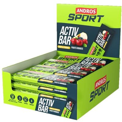 Barres énergétiques - Andros sport - Barres énergétiques (16x40g) - Saveur Fruits Rouges - Publicité Barres énergétiques - Andros sport - Barres énergétiques (16x40g) - Saveur Fruits Rouges - Publicité