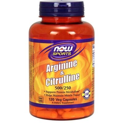 Now Foods Arginine Citrulline 500mg 250mg Gélules Végétales - Complément Alimentaire - Publicité Now Foods Arginine Citrulline 500mg 250mg Gélules Végétales - Complément Alimentaire - Publicité