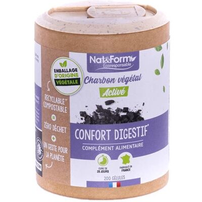 Nat & Form Charbon Activé Écologique en Capsules - Complément alimentaire - Publicité Nat & Form Charbon Activé Écologique en Capsules - Complément alimentaire - Publicité