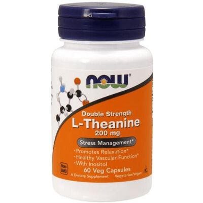 NOW Foods L-Theanine 200 mg - Relaxation & Concentration - 60 Véganes - Publicité NOW Foods L-Theanine 200 mg - Relaxation & Concentration - 60 Véganes - Publicité