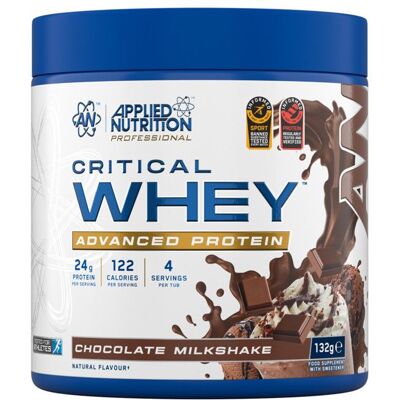 Whey concentrée Applied Nutrition - Critical Whey - Chocolate Milkshake 132g - Publicité Whey concentrée Applied Nutrition - Critical Whey - Chocolate Milkshake 132g - Publicité