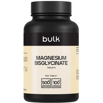 Tablettes de Magnésium Bisglycinate de BULK POWDERS - 180 pcs - Publicité Tablettes de Magnésium Bisglycinate de BULK POWDERS - 180 pcs - Publicité