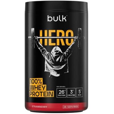 Hero 100% protéine 2275 Fraise Bulk Proteine - Publicité Hero 100% protéine 2275 Fraise Bulk Proteine - Publicité