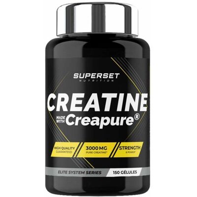 Créatines - Superset Nutrition - Créatine Monohydrate Creapure® (150 gélules) - Publicité Créatines - Superset Nutrition - Créatine Monohydrate Creapure® (150 gélules) - Publicité