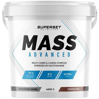 Gainers - Superset Nutrition - MASS ADVANCED (4KG) - Saveur Chocolat - Publicité Gainers - Superset Nutrition - MASS ADVANCED (4KG) - Saveur Chocolat - Publicité
