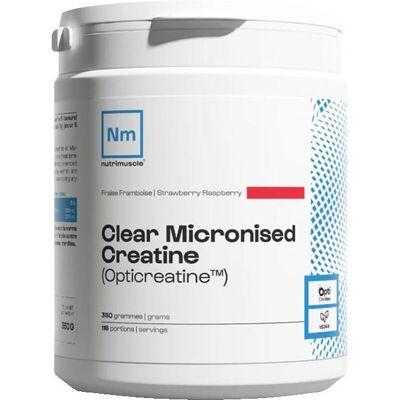 Créatines - Nutrimuscle - Clear Micronised Creatine (Opticreatine™) (350g) - Saveur Fraise Framboise - Publicité Créatines - Nutrimuscle - Clear Micronised Creatine (Opticreatine™) (350g) - Saveur Fraise Framboise - Publicité