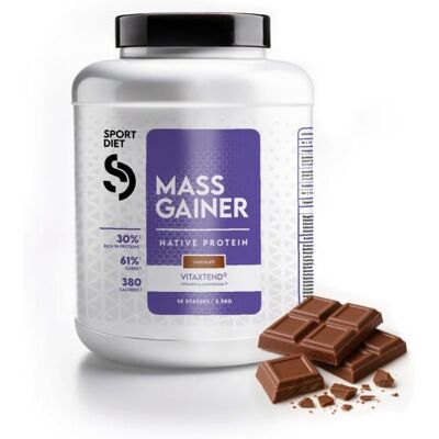 SPORT DIET MASS GAINER VITAXTEND 3500g - Gainer Riche en Protéines et Glucides pour Musculation - Publicité SPORT DIET MASS GAINER VITAXTEND 3500g - Gainer Riche en Protéines et Glucides pour Musculation - Publicité