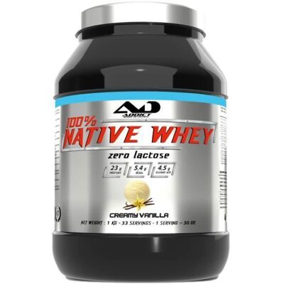 Whey native Addict Sport Nutrition - Native Whey Zero - Creamy Vanilla 1000g - Publicité Whey native Addict Sport Nutrition - Native Whey Zero - Creamy Vanilla 1000g - Publicité