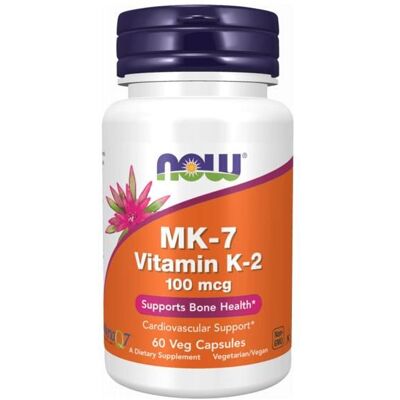 Now Foods MK-7 Vitamine K-2 Capsules - 100 mcg - 60 Capsules - Publicité Now Foods MK-7 Vitamine K-2 Capsules - 100 mcg - 60 Capsules - Publicité