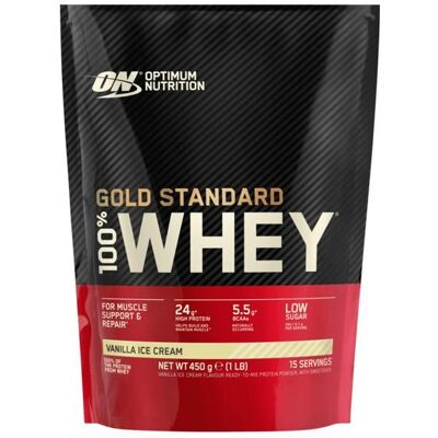 Optimum Nutrition Gold Standard 100% Whey Vanille Glace - Poudre de Protéine - Publicité Optimum Nutrition Gold Standard 100% Whey Vanille Glace - Poudre de Protéine - Publicité