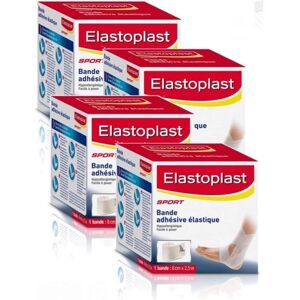 Elastoplast SPORT bande adhésive élastique Contentions souples strappings Lot de 4 bandes 6 cm x 25 m Blanc - Publicité Elastoplast SPORT bande adhésive élastique Contentions souples strappings Lot de 4 bandes 6 cm x 25 m Blanc - Publicité