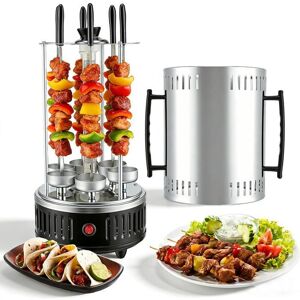 QVIIDBVB Barbecue De Table Électrique Vertical En Acier Inoxydable Grill À Brochettes Avec 12 Broches Et 2 Éléments Chauffants En Verre 1 - Publicité QVIIDBVB Barbecue De Table Électrique Vertical En Acier Inoxydable Grill À Brochettes Avec 12 Broches Et 2 Éléments Chauffants En Verre 1 - Publicité