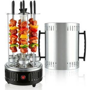 TTLIFE Barbecue de table électrique vertical inoxydable grill à brochettes 12 broches et 2 éléments chauffants en verre - Publicité TTLIFE Barbecue de table électrique vertical inoxydable grill à brochettes 12 broches et 2 éléments chauffants en verre - Publicité