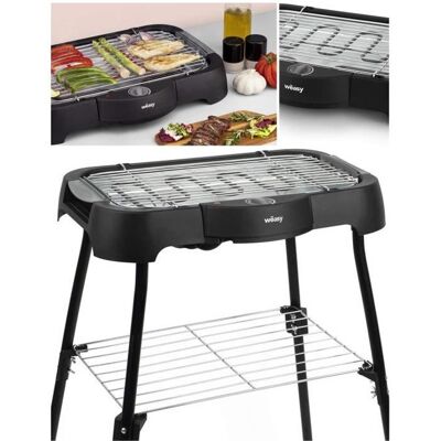 Barbecue électrique de table et sur pieds 2000 W Dim 41.5 x 24cm pour intérieur ou extérieur Noir - Publicité Barbecue électrique de table et sur pieds 2000 W Dim 41.5 x 24cm pour intérieur ou extérieur Noir - Publicité