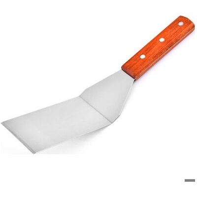 Manche en Bois Spatules pour Barbecue en inox – Antirouille Spatule pour Barbecue – Antiadhésif de Spatule à Pizza – Cuisine - Publicité Manche en Bois Spatules pour Barbecue en inox – Antirouille Spatule pour Barbecue – Antiadhésif de Spatule à Pizza – Cuisine - Publicité