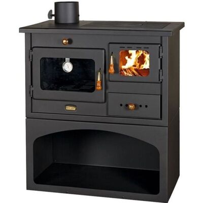 Poêle-cuisinière au bois - Prity 1P34 - 10 kW - Plaque fonte - Four intégré Noir - Publicité Poêle-cuisinière au bois - Prity 1P34 - 10 kW - Plaque fonte - Four intégré Noir - Publicité