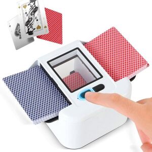 Mélangeur de Cartes Automatique - OTBACT - 1-2 Jeux - Rechargeable - Faible Bruit - Blanc Blanc - Publicité Mélangeur de Cartes Automatique - OTBACT - 1-2 Jeux - Rechargeable - Faible Bruit - Blanc Blanc - Publicité