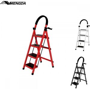 Escabeau 4 marches-MENGDA- Pliant marchepied- Escabeau de ménage - Charge maximale 150 kg-Acier -Avec Pédale Antidérapante-Rouge Rouge - Publicité Escabeau 4 marches-MENGDA- Pliant marchepied- Escabeau de ménage - Charge maximale 150 kg-Acier -Avec Pédale Antidérapante-Rouge Rouge - Publicité