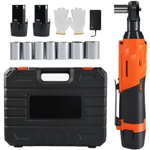 UVERBON Clé à cliquet électriques 3/8 clé sans fil 200 N.M batterie tournevis sans fil avec 7 prises cliquet pour voitures et meubles Orange - Publicité UVERBON Clé à cliquet électriques 3/8 clé sans fil 200 N.M batterie tournevis sans fil avec 7 prises cliquet pour voitures et meubles Orange - Publicité