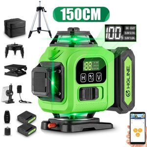 Niveau laser - HGLINE - HGLINE - 4D 16 lignes - Trépied 150 cm - 2x 6000mAh Vert - Publicité Niveau laser - HGLINE - HGLINE - 4D 16 lignes - Trépied 150 cm - 2x 6000mAh Vert - Publicité