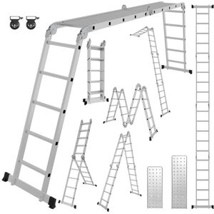 Riossad Échelle Multifonction 4x5 en Aluminium - Plateforme Multi-usages - Pliable - 582cm ECHELLE Gris - Publicité Riossad Échelle Multifonction 4x5 en Aluminium - Plateforme Multi-usages - Pliable - 582cm ECHELLE Gris - Publicité