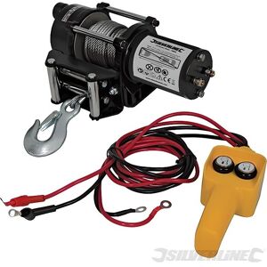 Treuil électrique - SILVERLINE - 12 V - Capacité de traction 907 kg - Câble de 76 m - Mécanisme bilatéral - Publicité Treuil électrique - SILVERLINE - 12 V - Capacité de traction 907 kg - Câble de 76 m - Mécanisme bilatéral - Publicité