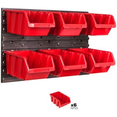 Système de rangement - BOTLE - 58 x 39 cm - 6 boîtes - Rouge - Plastique Rouge - Publicité Système de rangement - BOTLE - 58 x 39 cm - 6 boîtes - Rouge - Plastique Rouge - Publicité
