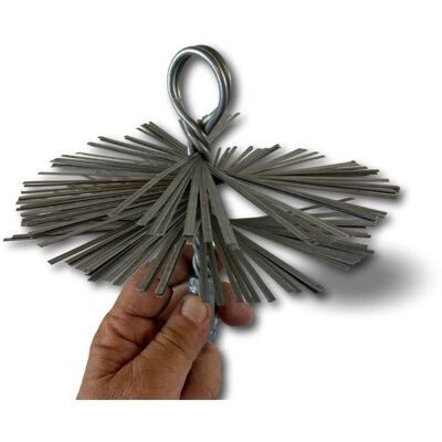 KIBROS Hérisson rond ramonage acier conduit non gainé Ø180mm Embout acier fileté M12*1 75mm Cheminée chaudière canalisation 4ER18 - Publicité KIBROS Hérisson rond ramonage acier conduit non gainé Ø180mm Embout acier fileté M12*1 75mm Cheminée chaudière canalisation 4ER18 - Publicité