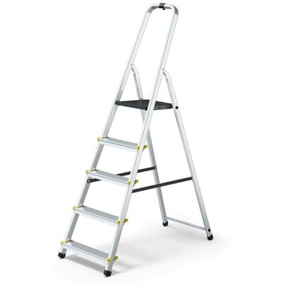 MON MOBILIER DESIGN MOWA Escabeau professionnel en aluminium 5 marches - Publicité MON MOBILIER DESIGN MOWA Escabeau professionnel en aluminium 5 marches - Publicité