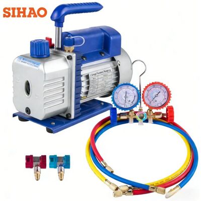 VEVOR Pompe à vide 114 L/min - Frigoriste Climatiseur 1720RPM - 4CFM by SIHAO1/3CV245W - Publicité VEVOR Pompe à vide 114 L/min - Frigoriste Climatiseur 1720RPM - 4CFM by SIHAO1/3CV245W - Publicité