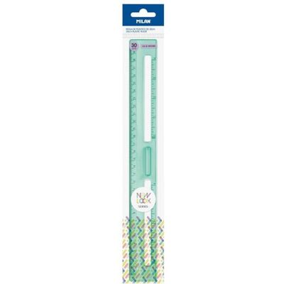 Règle graduée - 30 cm - Plastique résistant - Avec poignée - Milan Blanc - Publicité Règle graduée - 30 cm - Plastique résistant - Avec poignée - Milan Blanc - Publicité