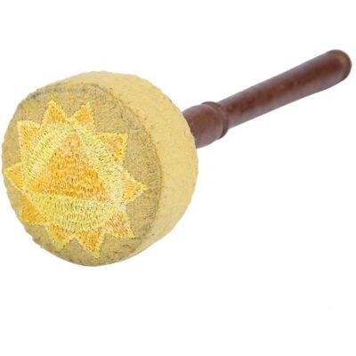 Sonew bâton de bouddhisme Bâton de maillet en bois dur feutré à la main pour bol chantant du bouddhisme tibétain (jaune) Blanc - Publicité Sonew bâton de bouddhisme Bâton de maillet en bois dur feutré à la main pour bol chantant du bouddhisme tibétain (jaune) Blanc - Publicité