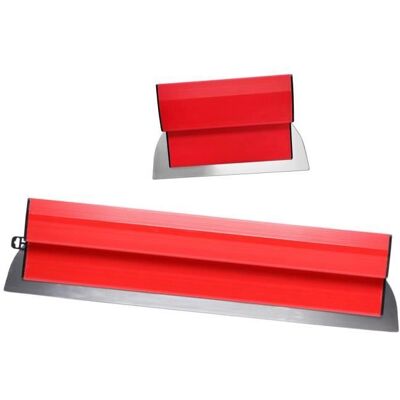 ATERNEE 2x 25/60cm spatule de lissage pour cloisons sèches-truelle à plâtre mur en acier inoxydable peinture écrémage adapté aux Rouge - Publicité ATERNEE 2x 25/60cm spatule de lissage pour cloisons sèches-truelle à plâtre mur en acier inoxydable peinture écrémage adapté aux Rouge - Publicité
