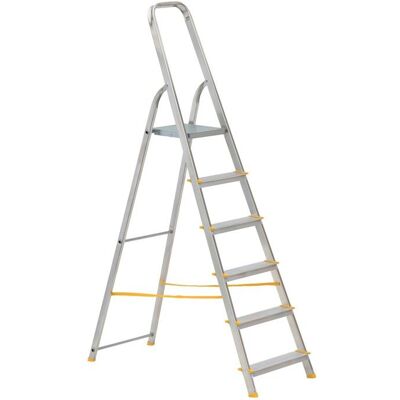 MON MOBILIER DESIGN Escabeau en aluminium EUROSTYL 6 marches Jaune - Publicité MON MOBILIER DESIGN Escabeau en aluminium EUROSTYL 6 marches Jaune - Publicité