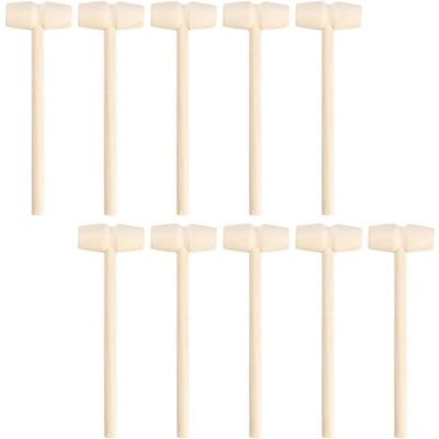 20Pcs Mini Marteaux en Bois Jouets de Marteau en Bois pour Enfants Maillets de Homard de Crabe Marteaux pour Chocolat Aux Blanc - Publicité 20Pcs Mini Marteaux en Bois Jouets de Marteau en Bois pour Enfants Maillets de Homard de Crabe Marteaux pour Chocolat Aux Blanc - Publicité