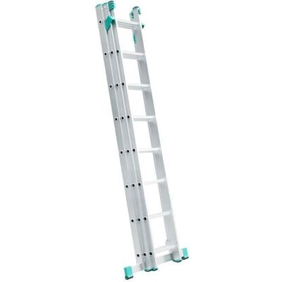 Echelle transformable 3 plans coulissante extensible 8 marches - Publicité Echelle transformable 3 plans coulissante extensible 8 marches - Publicité
