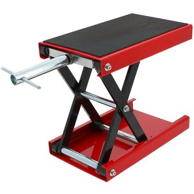 GT MARKET - Cric moto 450 kg à ciseaux - Élévateur réglable avec plateau antidérapant Rouge - Publicité GT MARKET - Cric moto 450 kg à ciseaux - Élévateur réglable avec plateau antidérapant Rouge - Publicité