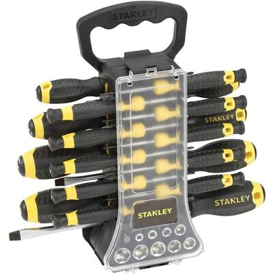 Jeu de tournevis - STANLEY - 49 pièces - Torx - Acier - Poignées confortables - Publicité Jeu de tournevis - STANLEY - 49 pièces - Torx - Acier - Poignées confortables - Publicité