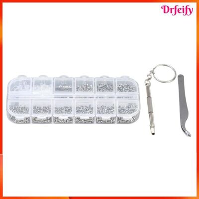 Kit de réparation de lunettes - AKOZON - Kit vis 8 tailles - Vis inox anti-corrosion - Boîte avec pince & tournevis - Multi-usage - Publicité Kit de réparation de lunettes - AKOZON - Kit vis 8 tailles - Vis inox anti-corrosion - Boîte avec pince & tournevis - Multi-usage - Publicité