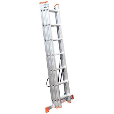 Echelle transformable - MON MOBILIER DESIGN - 3 plans - Aluminium léger - 7 marches - Charge 150 kg - Publicité Echelle transformable - MON MOBILIER DESIGN - 3 plans - Aluminium léger - 7 marches - Charge 150 kg - Publicité