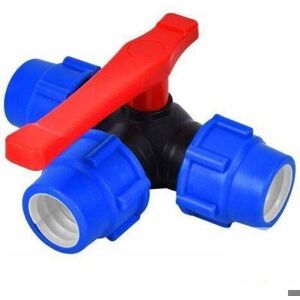 Vanne à bille trois voies - PZCC - Diamètre 32 mm - PVC haute qualité - Connexion rapide - Robinet à tournant sphérique Noir - Publicité Vanne à bille trois voies - PZCC - Diamètre 32 mm - PVC haute qualité - Connexion rapide - Robinet à tournant sphérique Noir - Publicité