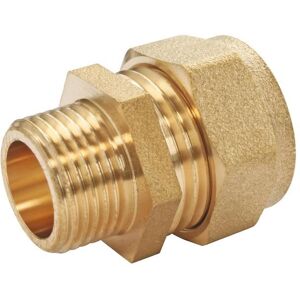 SOMATHERM FOR YOU Raccord laiton bague laiton à compression - Tube cuivre Ø14 - Mâle 20/27 Jaune - Publicité SOMATHERM FOR YOU Raccord laiton bague laiton à compression - Tube cuivre Ø14 - Mâle 20/27 Jaune - Publicité