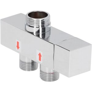 Vanne de dérivation en laiton - MHY® - G1/2 - Connecteur en T - Vanne à 3 voies - Laiton - Chromée Gris - Publicité Vanne de dérivation en laiton - MHY® - G1/2 - Connecteur en T - Vanne à 3 voies - Laiton - Chromée Gris - Publicité