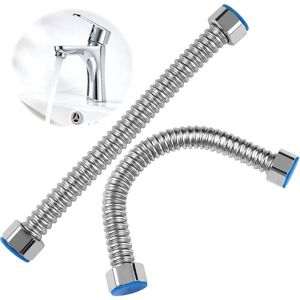 DOK Tuyaux Flexibles Acier Inox G1/2 20cm Lot 2 Raccordement Robinet Salle de Bain et Chauffe-eau Gris - Publicité DOK Tuyaux Flexibles Acier Inox G1/2 20cm Lot 2 Raccordement Robinet Salle de Bain et Chauffe-eau Gris - Publicité