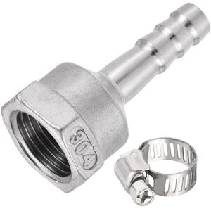 Raccord cannelé de tuyau VOCOSTE 304 Inox Acier Connecteur Adaptateur 10mm Barbelé x G1/2 Femelle Tube avec 6-12mm Collier Serrage Gris - Publicité Raccord cannelé de tuyau VOCOSTE 304 Inox Acier Connecteur Adaptateur 10mm Barbelé x G1/2 Femelle Tube avec 6-12mm Collier Serrage Gris - Publicité