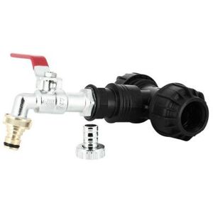 Kit de couplage cuve - Raccord Té Ø32 mm - Robinet laiton chromé central - Nez 20/27 mm - Arrosage de jardin - Publicité Kit de couplage cuve - Raccord Té Ø32 mm - Robinet laiton chromé central - Nez 20/27 mm - Arrosage de jardin - Publicité